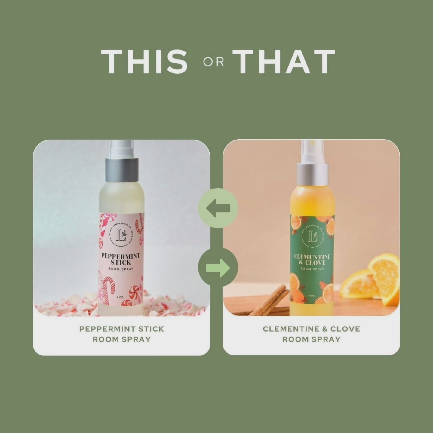 Peppermint Stick or Clementine and Clove room spray?

I LOVE spritzing my linens and couch pillows with some!!!

#healthyskincarelady
#spadateandacoffeebreak
#shellscleancarelemongrassspa